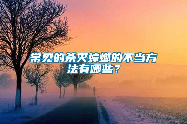 常見(jiàn)的殺滅蟑螂的不當(dāng)方法有哪些？