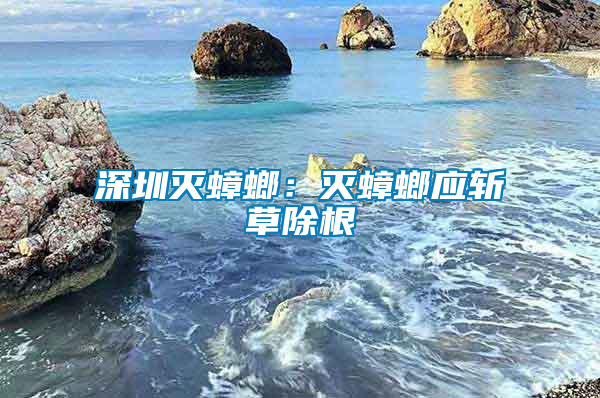 深圳滅蟑螂:滅蟑螂應斬草除根